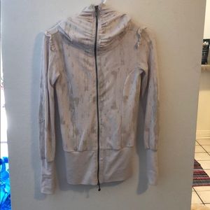 Tan zip up